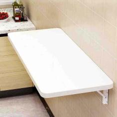 Imagem de Mesa montada na parede Mesa de parede, mesa de computador com folhas rebatíveis, suporte de prateleira dobrável para serviço pesado Mesa Beh, mesa de jantar de cozinha, para escritório/lavan