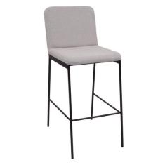 Imagem de Banqueta Chloe Moderna Metal Preto Estofado Macio - Studio Metal Madei