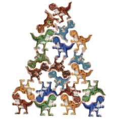 Imagem de Jogo de tabuleiro Stack High Cartoon Animal Balance Game Interação pai-filho Brinquedo de dinossauro
