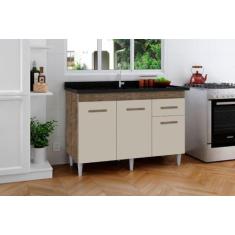 Imagem de Balcão Armário ou Gabinete CA Para Pia de Cozinha 1.20m Cor Canela / O