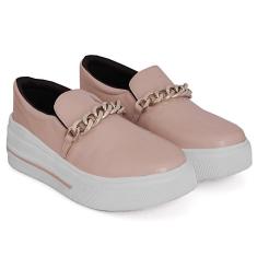 Imagem de Tênis Feminino Slip On Elástico Sola Plataforma Casual Leve