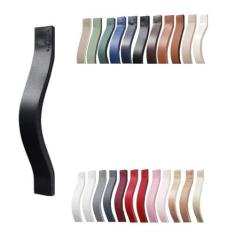 Imagem de Kit com 20 Puxadores Hidden Gaveta Porta Móveis Armário Textura de Couro