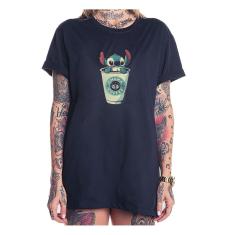 Imagem de Camiseta blusao feminina ohana cafe lilo e stitch