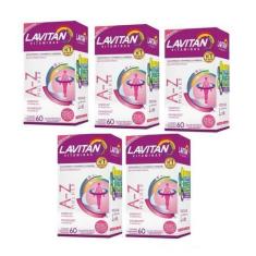 Imagem de Kit Com 5 Lavitan A-Z Mulher Cimed Com 60 Comprimidos