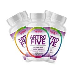 Imagem de Kit Com 5 - Artrofive Colágeno Tipo II + Magnésio e Vitaminas 60 Capsulas de 500mg Nataly