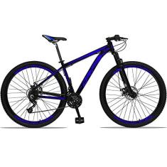 Imagem de Bicicleta Aro 29 Drais 21V Câmbios e Trocador Shimano Freio a Disco MTB PRETO+AZUL 15