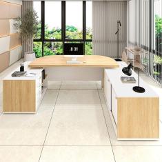 Imagem de Mesa Tamburato Presidente Carvalho/branco - Artany Móveis