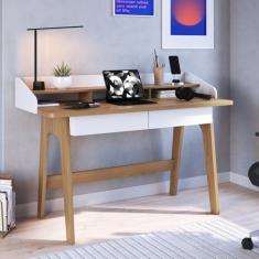 Imagem de Escrivaninha 2 Gavetas 139cm Home Office Flexus Hanover/Branco