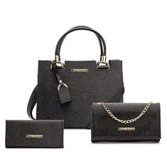 Imagem de Kit Bolsa Transversal Casual Com Bolsa Cluth e Carteira Feminina