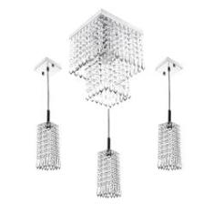 Imagem de Kit 3 Pendentes Clearcrillic Quad. + Marrycrilic Cristal Acr