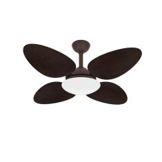 Imagem de Ventilador Teto Marrom Trevo 4 Pás Palha Turbo Ventax 220V