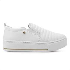 Imagem de Tênis Ramarim Slip On Caixa Alta - Branco e Dourado - 33-Feminino