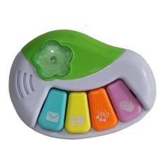 Imagem de Mini Piano Infantil Teclas Som Brinquedo - Verde - Pilha Aa