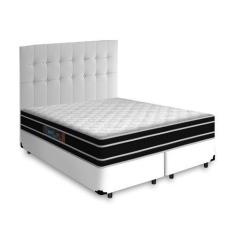 Imagem de Cama Box + Cabeceira Cassis E Colchão Queen - Castor - Black White D33