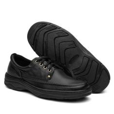 Imagem de Tênis Sapato Social Masculino Couro Calçar Ortopédico Flexível E Confo