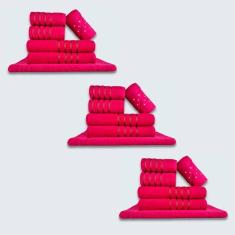 Imagem de Jogo De Toalhas 18 P?s Cole??o Montreal 100% Algod?o Rosa