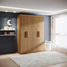 Imagem de Guarda-roupa Infantil 04 Portas Frente em Mdf Angel Cinamomo