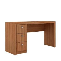 Imagem de Mesa Escritório Com 3 Gavetas Me4102 Amendoa - Tecnomobili