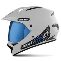 Imagem de Capacete Fechado Pro Tork Liberty Mx Pro Vision Vis. Iridium, BRANCO, 