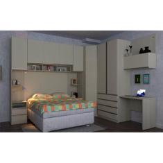 Imagem de Guarda Roupa Canto Casal com Escrivaninha Vidro Reflecta Legno com Kas