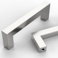 Imagem de Coinkoly Pacote com 10 puxadores de armário de níquel escovado, puxadores de armário de aço inoxidável, puxadores de gaveta de níquel acetinado para armário