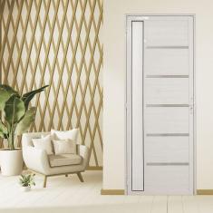 Imagem de Porta Lambril Solara com Visor 1,00 x 2,10 Lado Esquerdo Hale Esquadrias Branco