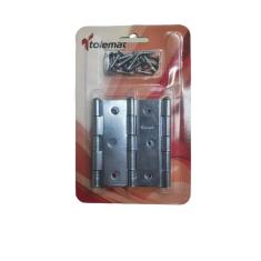 Imagem de Jogo Com 03 Dobradiça 3,5` Para Porta E Janela Encartelada