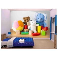 Imagem de Papel De Parede Infantil Bichinhos Pelúcia 3D Azs86