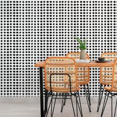 Imagem de Papel De Parede Adesivo Poá P&B N010174 Rolo 0,58X3M