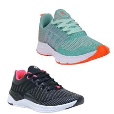 Imagem de Tênis Feminino Esportivo Caminhada Fitness Confortável Kit-Feminino