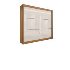 Imagem de Guarda roupa Casal 2 Pts 6 Gavetas Cancun 100% MDF D Doro Móveis- Cinamomo/Off White