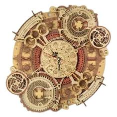 Imagem de Montado Quebra-cabeça Relógio 3d Quebra-cabeças Para Adultos Madeira 3d Quebra-cabeças Modelo Kits Quebra-Cabeça Decoração Kits Modelo Movimentável Jigsaw Artes Artesanato Engraçado