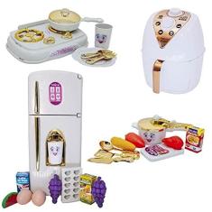 Imagem de Kti Cozinha Princesa Infantil Geladeira Comidinhas Fogão 26p