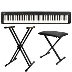 Imagem de Piano Digital Casio CDP-S160 Preto + Suporte Duplo + Banqueta