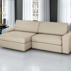 Imagem de Sofá Cosmos - Retrátil/Reclinável -2,00 Mt - Veludo. Marfim