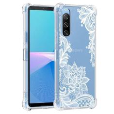 Imagem de Ueokeird Capa de telefone para Xperia 10 III, Xperia 10 III Lite/Sony 10 III SO-52B Capa para meninas e mulheres, capa protetora fina à prova de choque com padrão floral flexível TPU para Sony Xperia