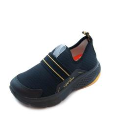 Imagem de Tênis Kidy Super Leve Infantil Preto Amarelo