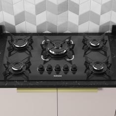 Imagem de Cooktop Electra 5 Bocas Tripla Chama - Preto