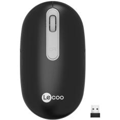 Imagem de Mouse Sem Fio, Lenovo Lecoo, Recarregável, WS207, 4 Botões, 1.600 DPI, Preto