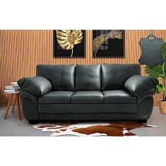 Imagem de Sofá de Couro Legítimo 3 Lugares 2,10m Cama Inbox Monterrey Cinza