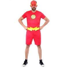 Imagem de Fantasia The Flash Verão Adulto - Liga da Justiça - Original - Sulamer