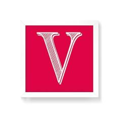 Imagem de Arte Maníacos Quadro Decorativo Letra V Love - 30x30cm (Moldura em laca )