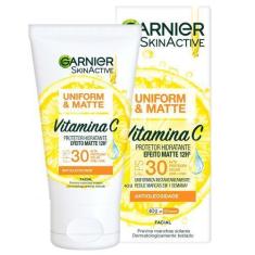 Imagem de Protetor Solar Facial Hidratante Garnier Uniform & Matte Vitamina C Fp