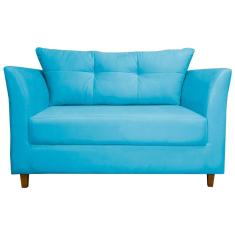 Imagem de Namoradeira Isis Veludo Azul Turquesa - Montanaris Decor