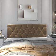 Imagem de Cabeceira Box Estofada Paris Solteiro 90x55cm Bege