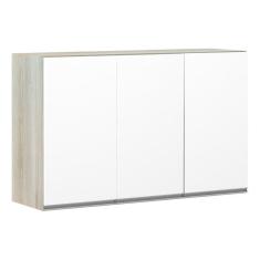 Imagem de Armário Para Cozinha 120cm 3 Portas Lis Legno Crema C/Branco