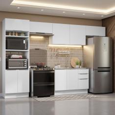 Imagem de Armário De Cozinha Completa 350cm Branco Stella Madesa 0 Branco