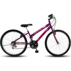 Imagem de Bicicleta Aro 24 Infantil 18 Marchas South Love Girl Freio V-brake - Roxo Roxo