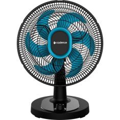 Imagem de Ventilador de Mesa Cadence Refresh Turbo Pro 6 Pás Preto e Azul VTR420