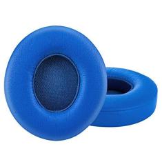 Imagem de HZTCAM Almofadas auriculares de substituição profissionais para fones de ouvido intra-auriculares sem fio Beats Solo 2 e Solo 3/couro de proteína macio/espuma viscoelástica com isolamento de